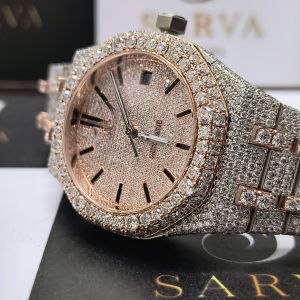 18k Rose Gold Vvs Moissanite Diamond Watch