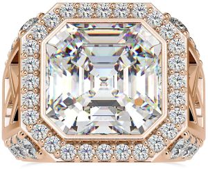 Cushion Cut Engagement Diamond Ring