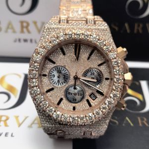 Stainless Steel Luxury Hip Hop Diamond Watch, Gender : Men