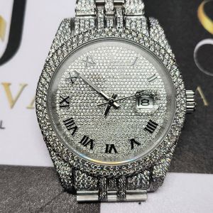 Silver Stainless Steel Diamond Watch Party Wear, Casual Wear