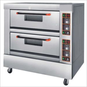 Stainless Steel Automatic Double Deck Pizza Oven, Color : Silver