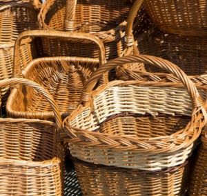 Brown Wicker Basket, Shape : Rectangle