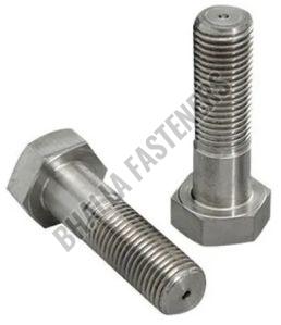 Polished 1 Inch Mild Steel Hex Bolt, Color : Metallic