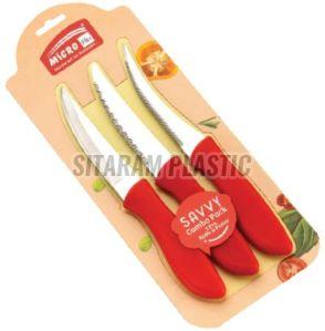 3 Pcs Micro Plus Savvy Stainless Steel Kitchen Knife Set