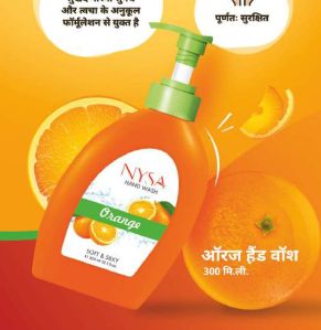 Nysa Orange Hand Wash, Packaging Type : Pump Bottle, Form : Liquid