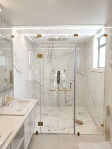 Plain 10mm Bathroom Shower Clear Glass Door, Color : Transparent