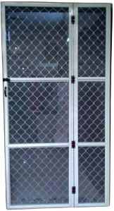 Polished Aluminum Aluminium Mesh Grill Double Door