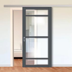 Polished Aluminium Sliding Single Door, Color : Multicolor