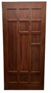 Polished DD04 African Teak Wood Door, Color : Brown 80 X 38 Inch