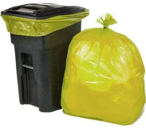 PVC Plain Biodegradable Garbage Bag, Color : Yellow