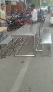 Stainless Steel Dining Table Set