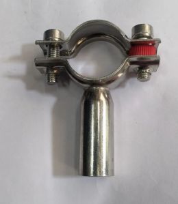 Polished Stainless Steel Butt Weld Pipe Clamps, Color : Silver