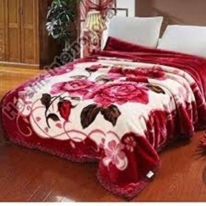 Bombay Dying Polyster Cloudy Blankets, Color : Black, Blue, Green, Pink, Red, White, Yellow, Purple