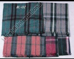 Bombay Dying Milled 80%Woolen To 20%polyester Woolen Check Blanket