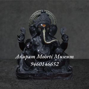 Black Marble Lord Ganesha Statue