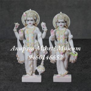 White Marble Laxmi Narayan Statue