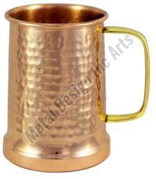 Copper Beer Mug With Brass Handle