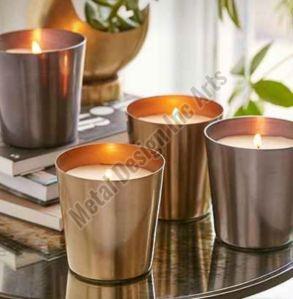 Coated Cooper Copper Candle Jar 8 X 8 Cm For Kitchen Use