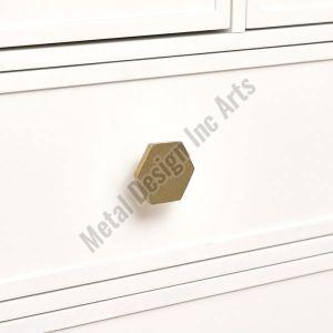 Gold Hexagon Shape Drawer Knob