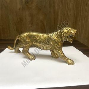 Polished Tiger Brass Animal Figure 23 Cm X 9 Cm Height Antique