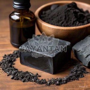 Organic Ingredient. Charcoal Herbal Soap, Color : Black