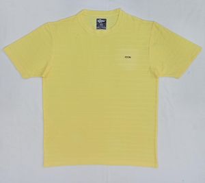 Mens Yellow Round Neck T Shirt