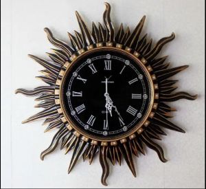 Sunburst Brown Wall Clock