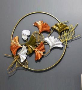 Polished Metal Flower Wall Art, Color : Multi Color 43 X 29 Inches