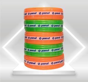 Heavy Duty Orange & Green PVC Braided Hose Pipe