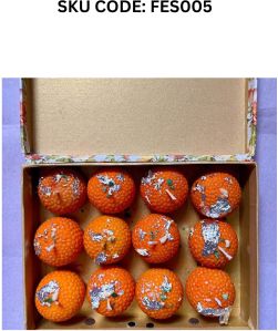 FES005 6 Piece Handmade Motichoor Laddoo Candle