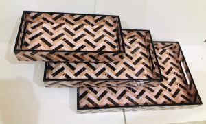 Wooden Tray Set