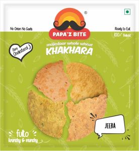 Papa'z Bite Khakhra, Color : Wheatish, Packaging Size : 200 G