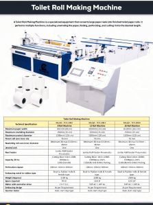 TOILET TISSUE ROLLS MAKING MACHINE