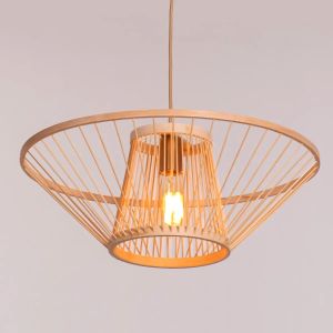 SRE Bamboo Pendant Lighting Lampshade, Color : Wooden