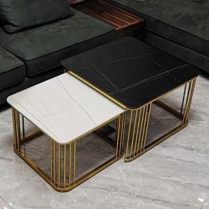 Iron Center Table Set, Color : Gold