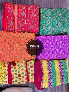 Multi Colour Jari Butta Rubber Print Fabric, For Garments, Occasion : Casual Wear, Party Wear