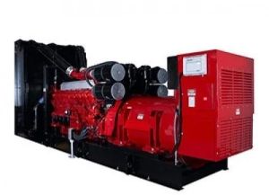 Mild Steel 50hz Liquid Cooled Diesel Generator, Color : Red, Black