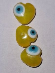 Heart Shape Evil Eye Beads