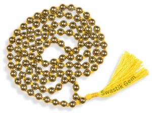 Pyrite Golden Mala, Length : 86 Cm