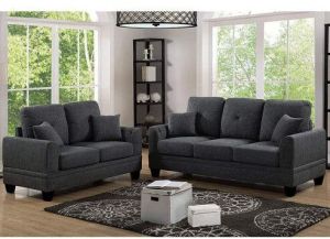 Dark Grey 5 Seater Sofa Set