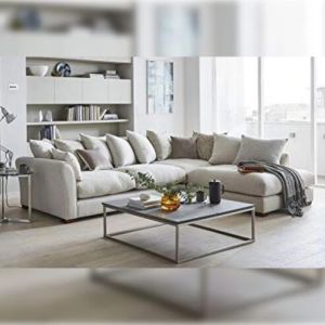 L Shape Sofa Set:- Largein Fabric Sofa Set (Cream)