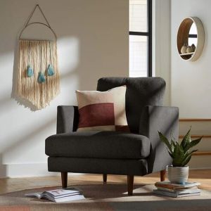 Modern Charcoal Grey Sofa Chair