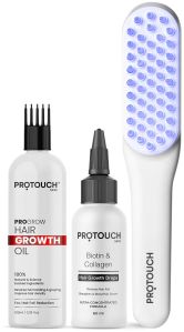 Hair Growth Experts Trio | Ultra Concentrated Serum, Cold Pressed Oils & LED Therapy Comb