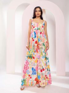 Women Sugar Printed Maxi Dress