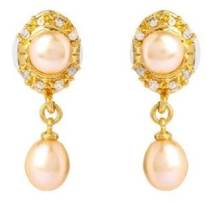 Petite Bloom Pearl And CZ Women Stud Earrings
