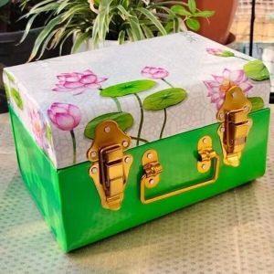 Green Pichwai Trunk Boxes