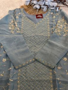 Women Luxury Ready Made Party Wear Suit Set Of 3 Pcs