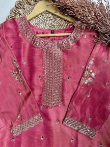 Women Tissue Silk Party Wear 3 PC Suit  Set