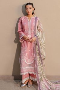 Zellbury Embroidered Chikankari Cotton Unstitched 3Pc Suit