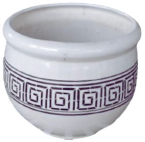 Genda Print Pattern Style  Ceramic Plant Pot